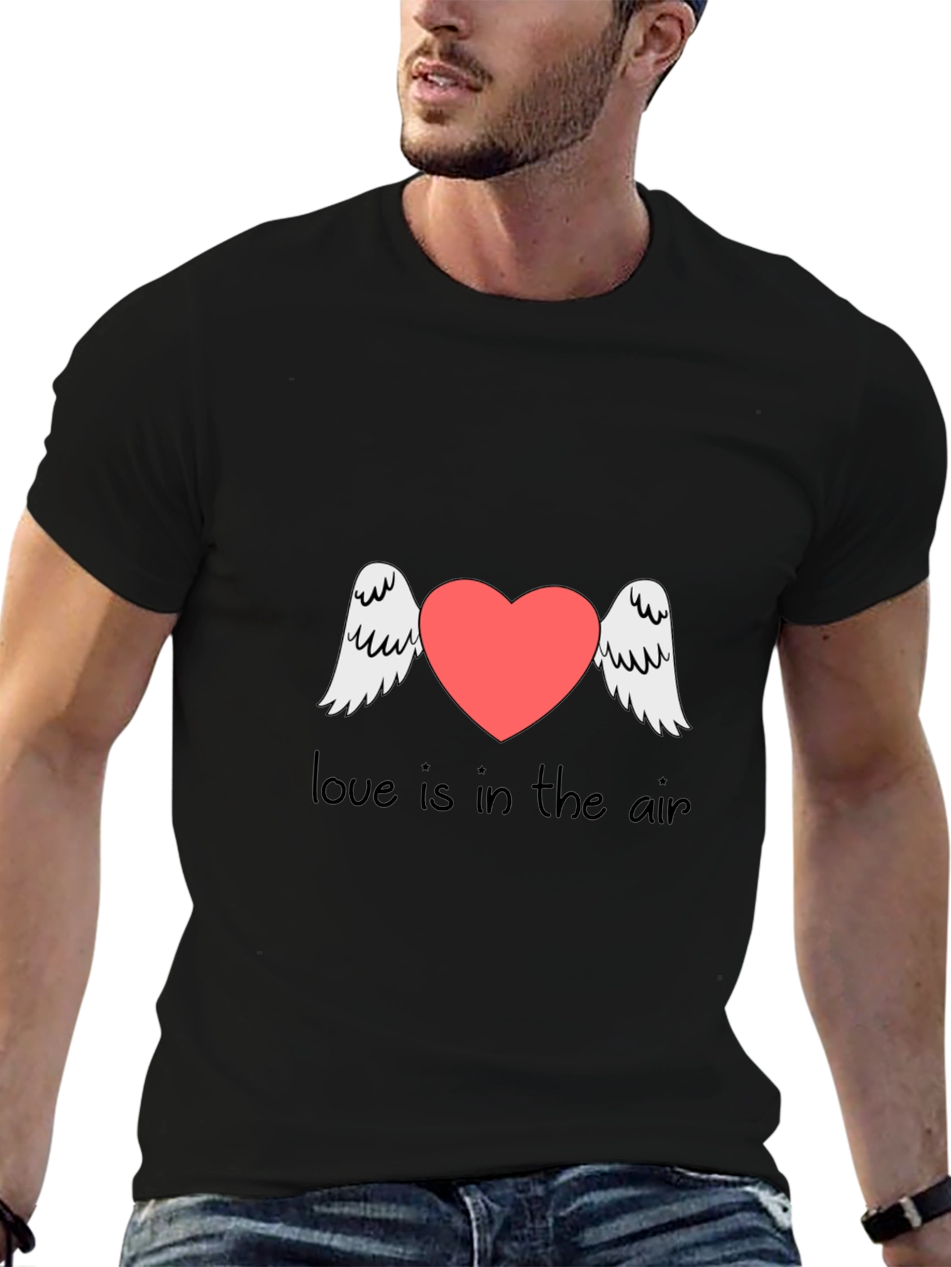 Love is in the Air Graphic Tee - Black