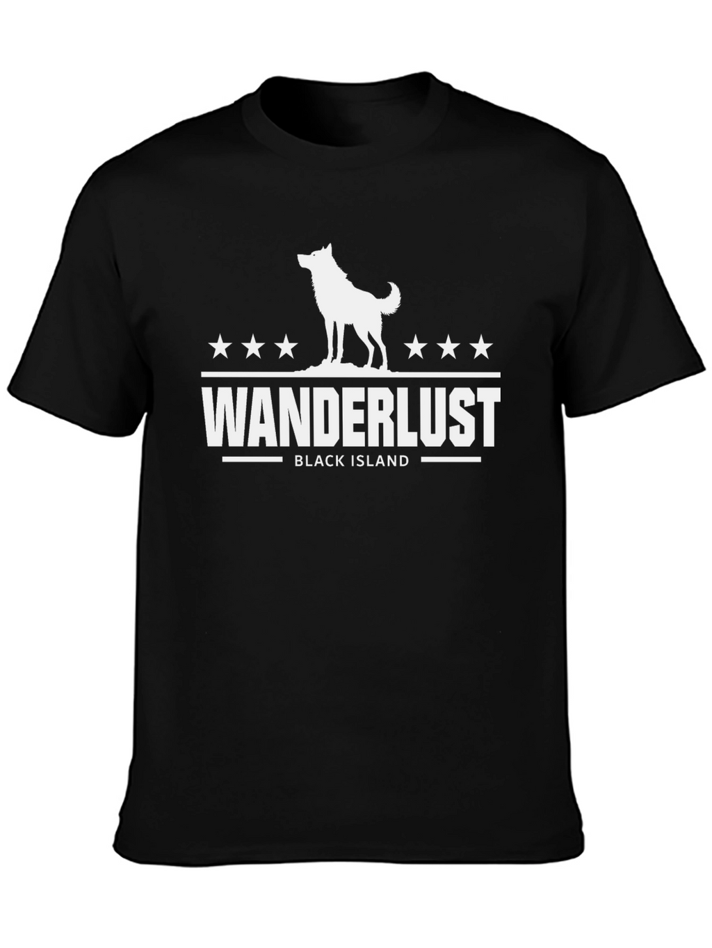 Wanderlust Black Island Graphic Tee