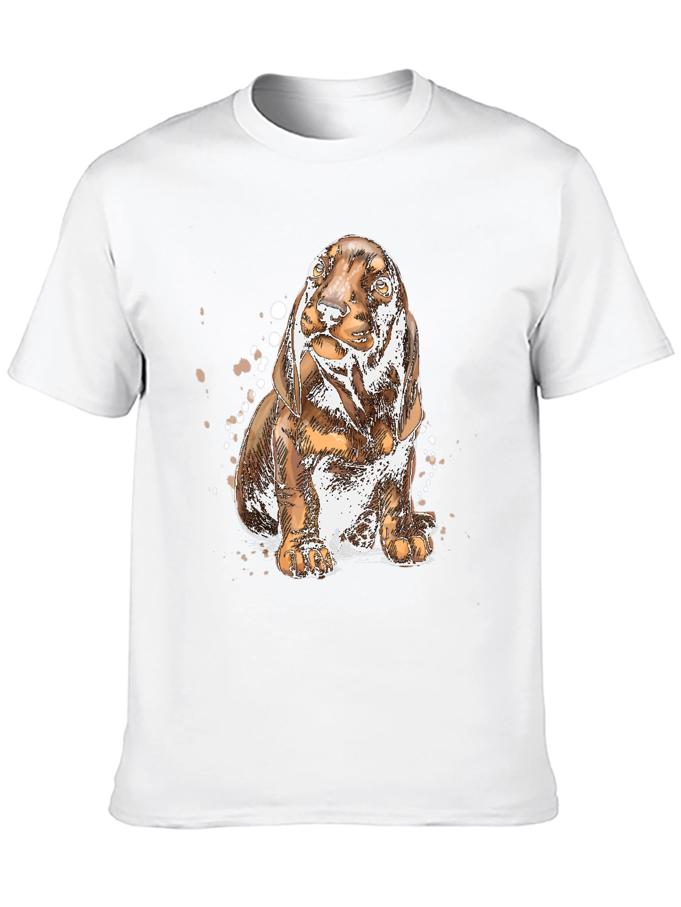 Dog Sketch Graphic Tee - Black