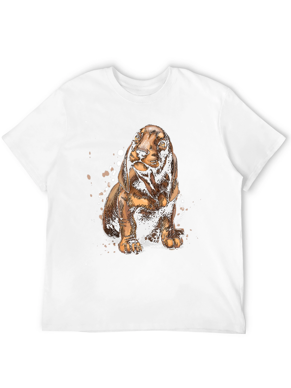 Dog Sketch Graphic Tee - Black