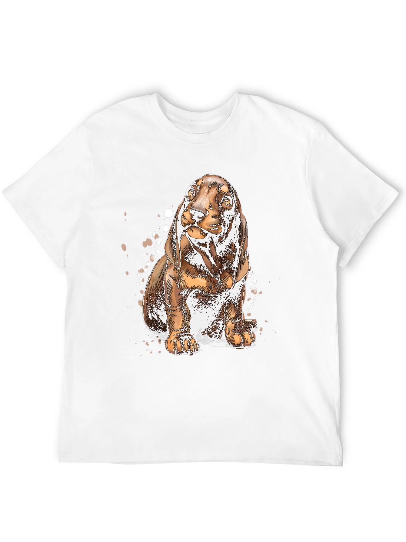 Dog Sketch Graphic Tee - Black