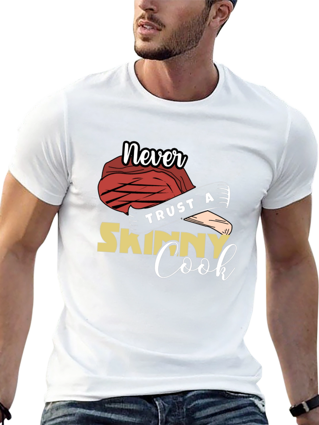Never Trust A Skinny Cook Graphic Tee