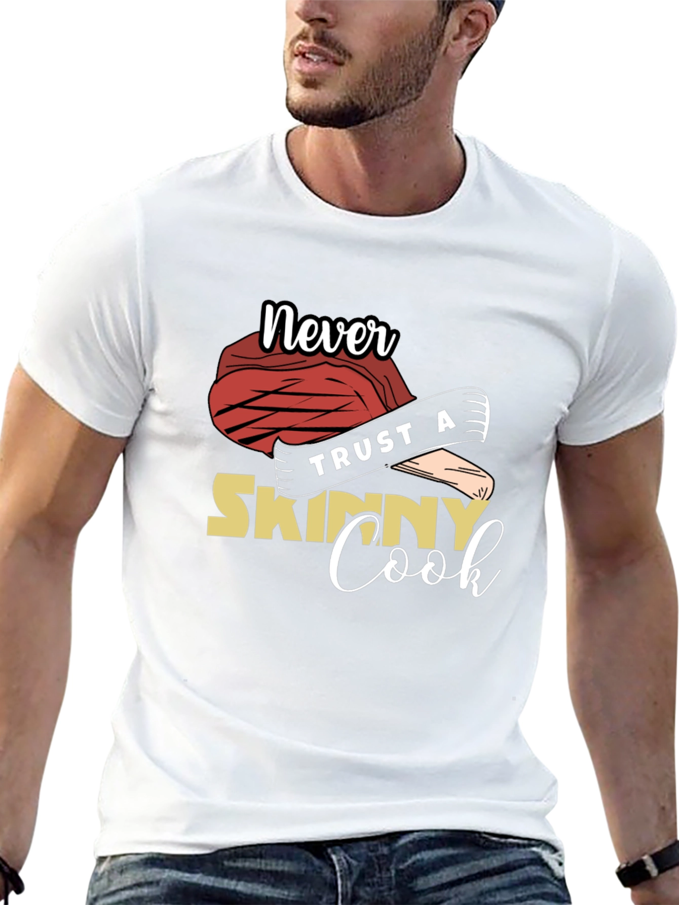 Never Trust A Skinny Cook Graphic Tee