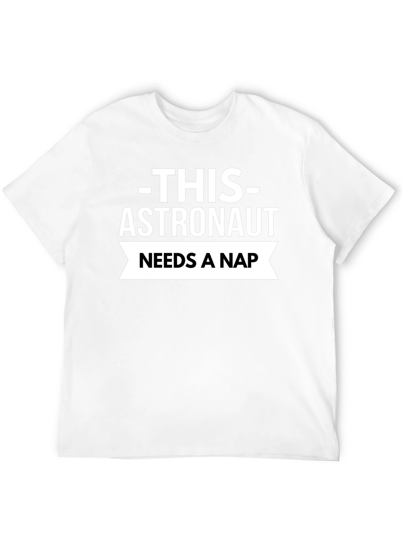Astronaut Needs A Nap Black T-Shirt