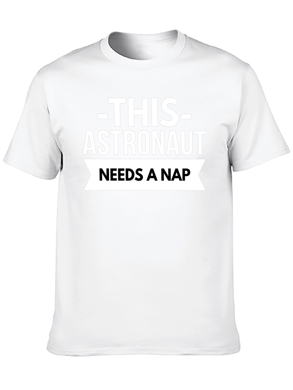 Astronaut Needs A Nap Black T-Shirt