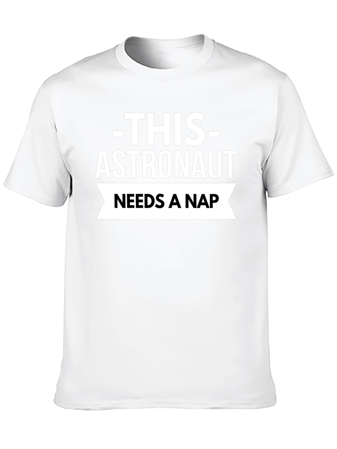 Astronaut Needs A Nap Black T-Shirt