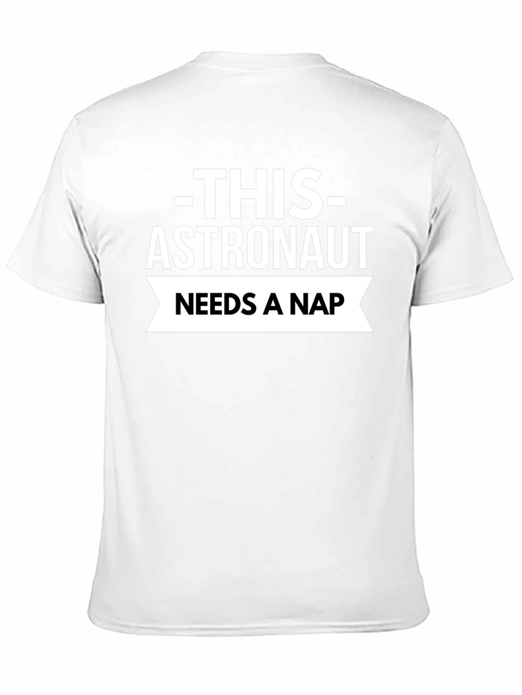 Astronaut Needs A Nap Black T-Shirt