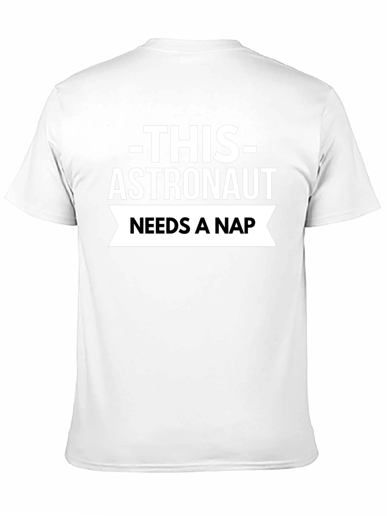 Astronaut Needs A Nap Black T-Shirt