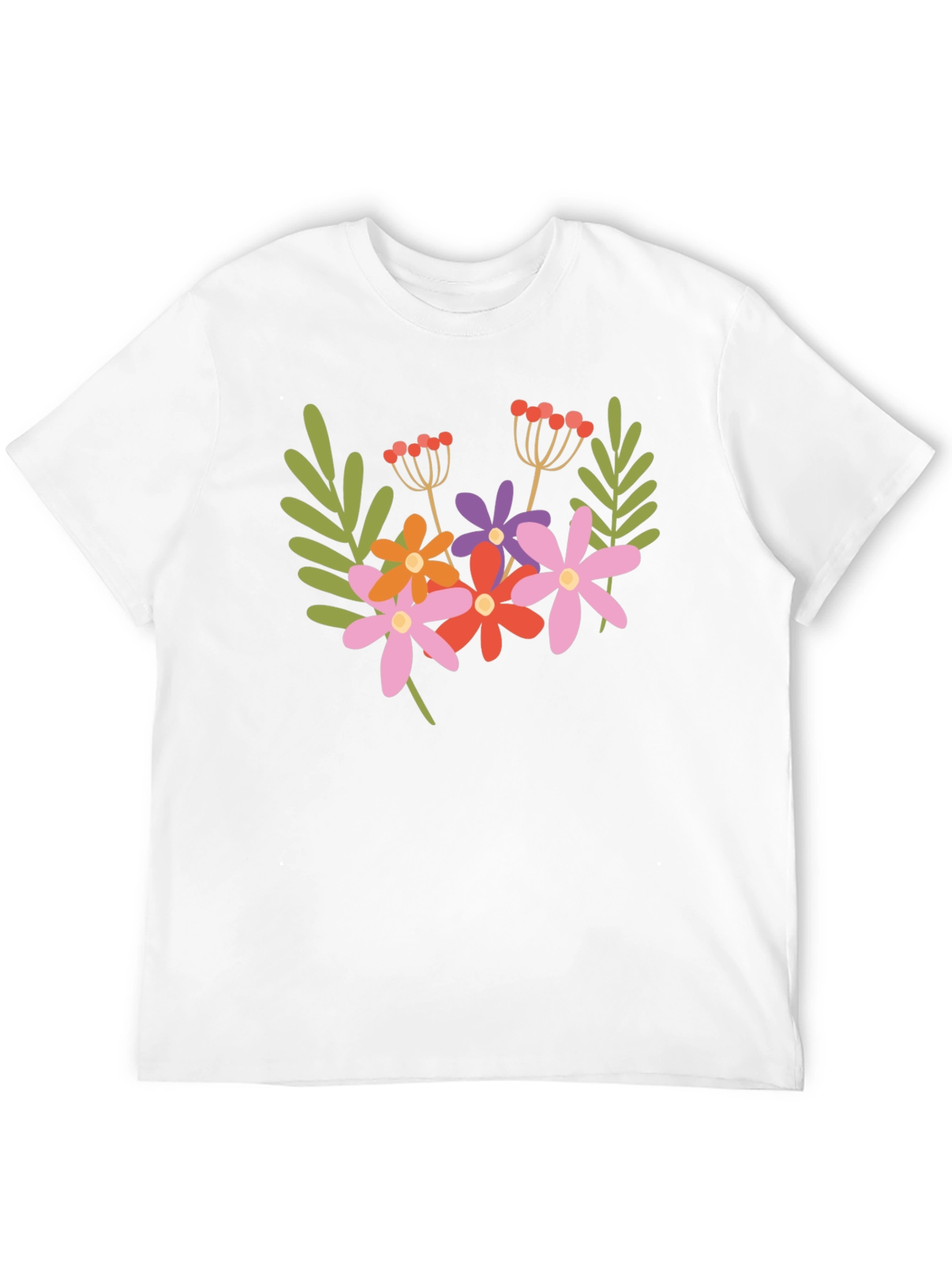 Floral Graphic Black T-Shirt Trendy Casual Tee