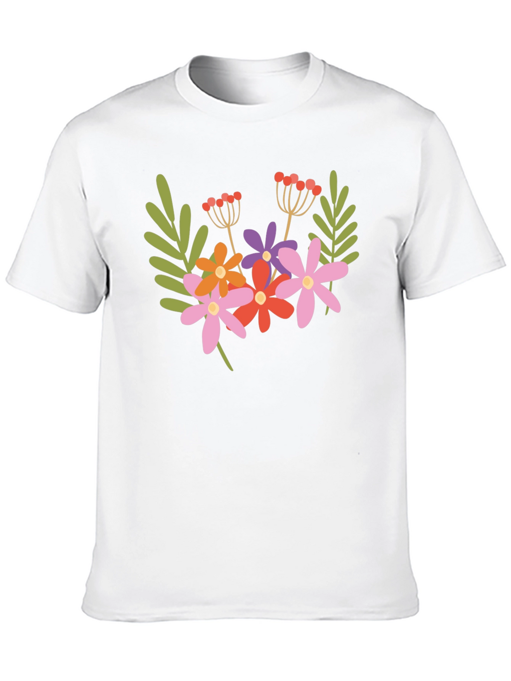 Floral Graphic Black T-Shirt Trendy Casual Tee