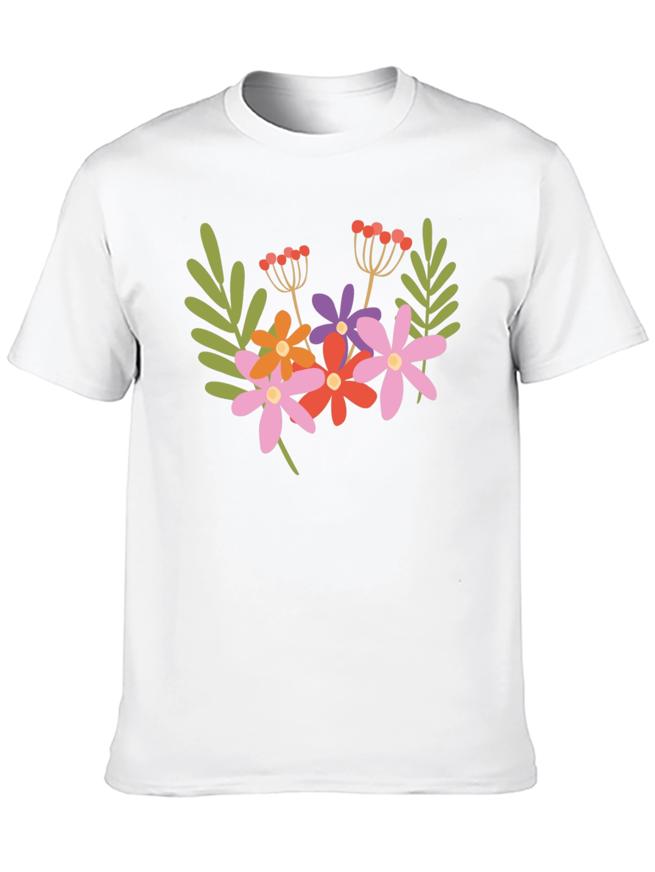 Floral Graphic Black T-Shirt Trendy Casual Tee