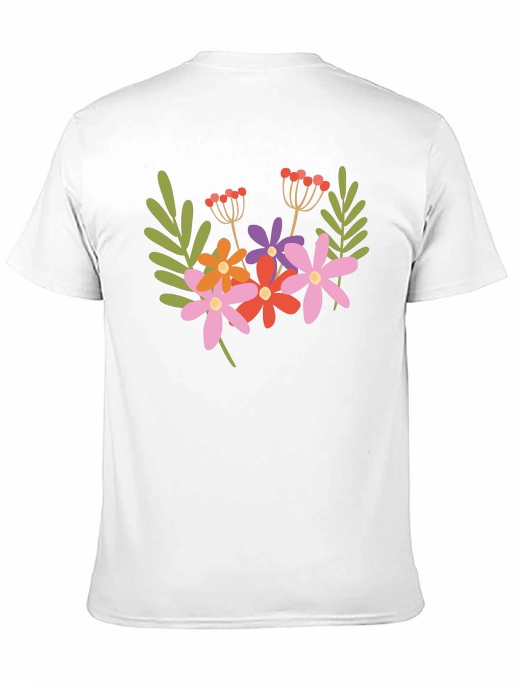 Floral Graphic Black T-Shirt Trendy Casual Tee