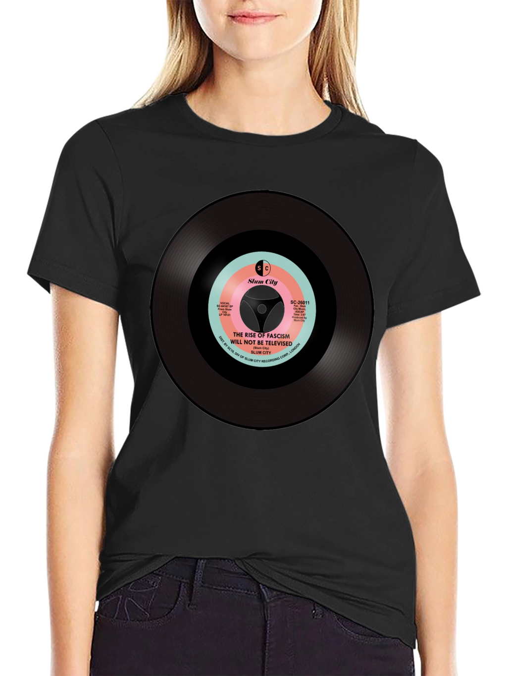 Slum City Rise of Fascism T-Shirt - Black