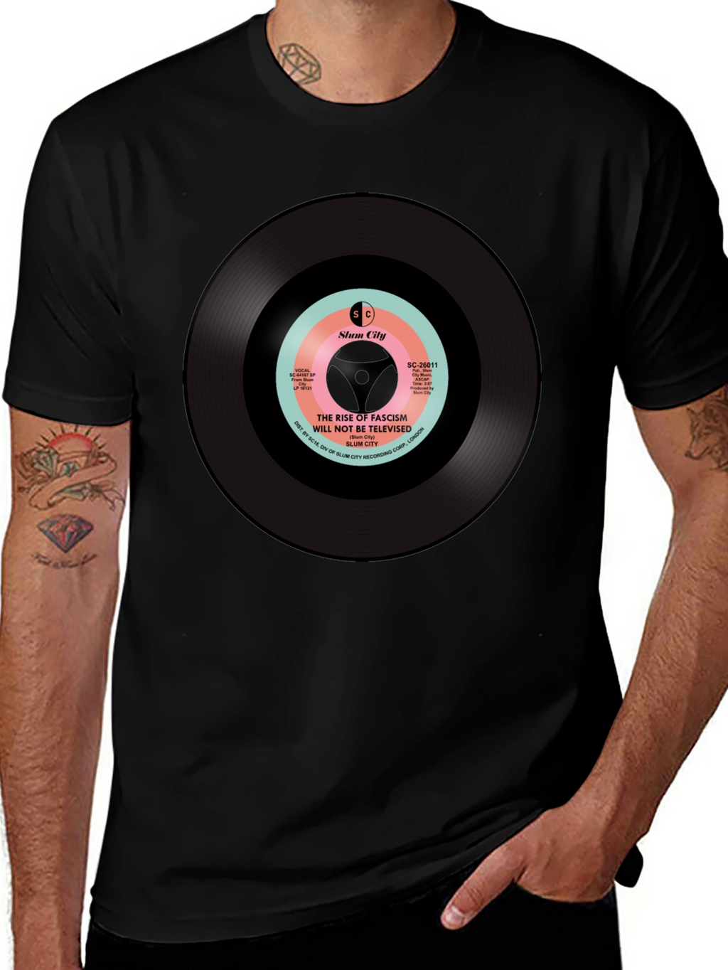 Slum City Rise of Fascism T-Shirt - Black