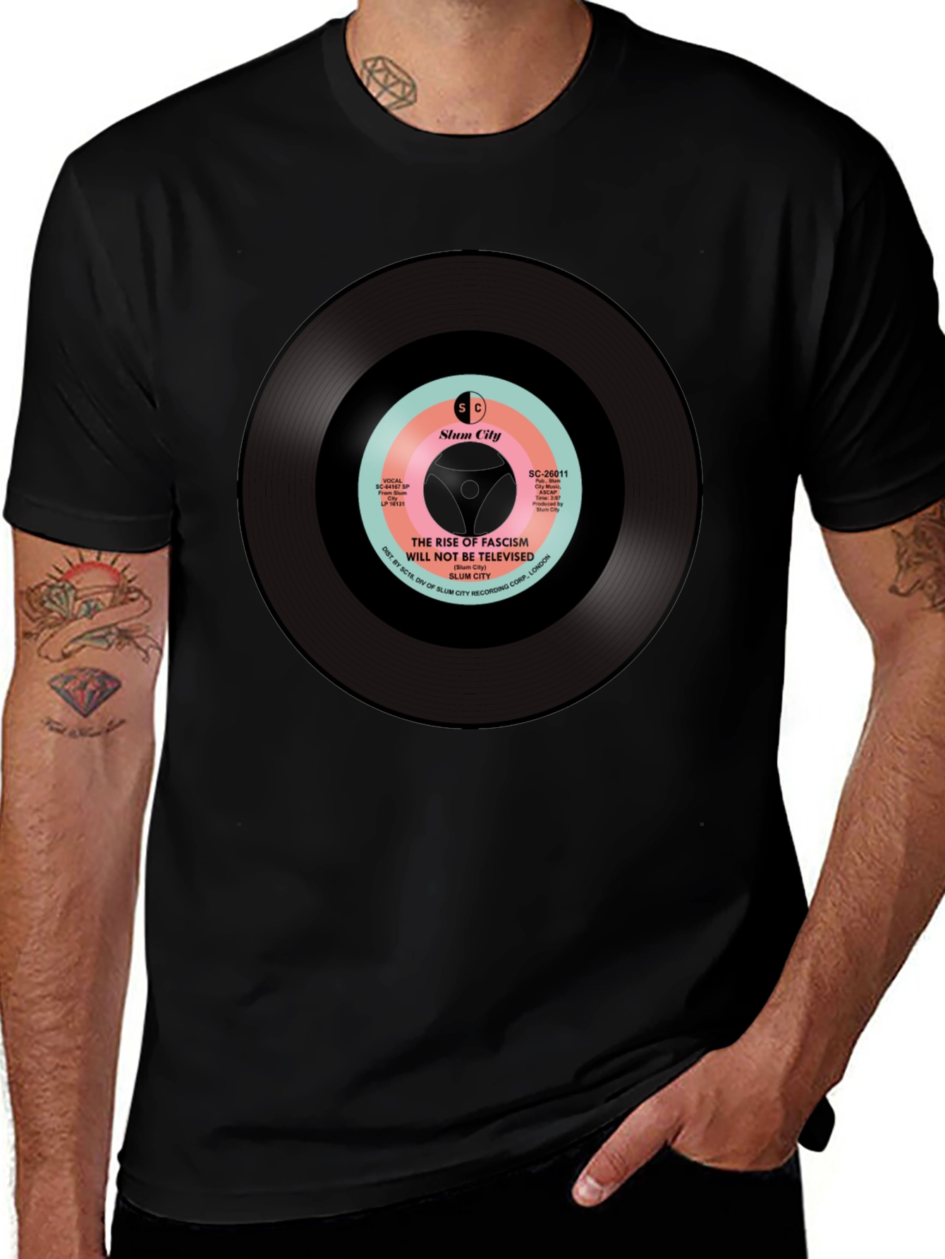 Slum City Rise of Fascism T-Shirt - Black
