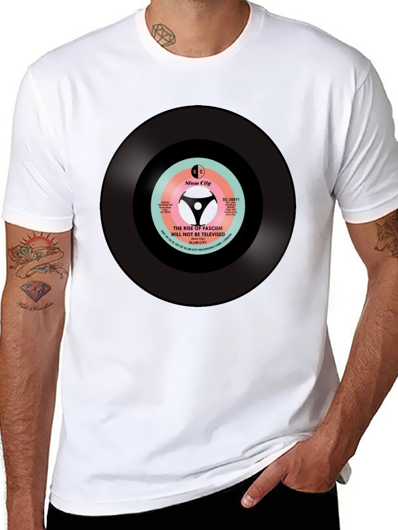 Slum City Rise of Fascism T-Shirt - Black
