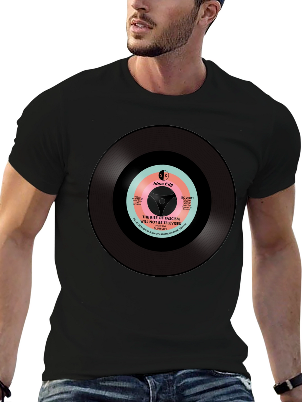 Slum City Rise of Fascism T-Shirt - Black