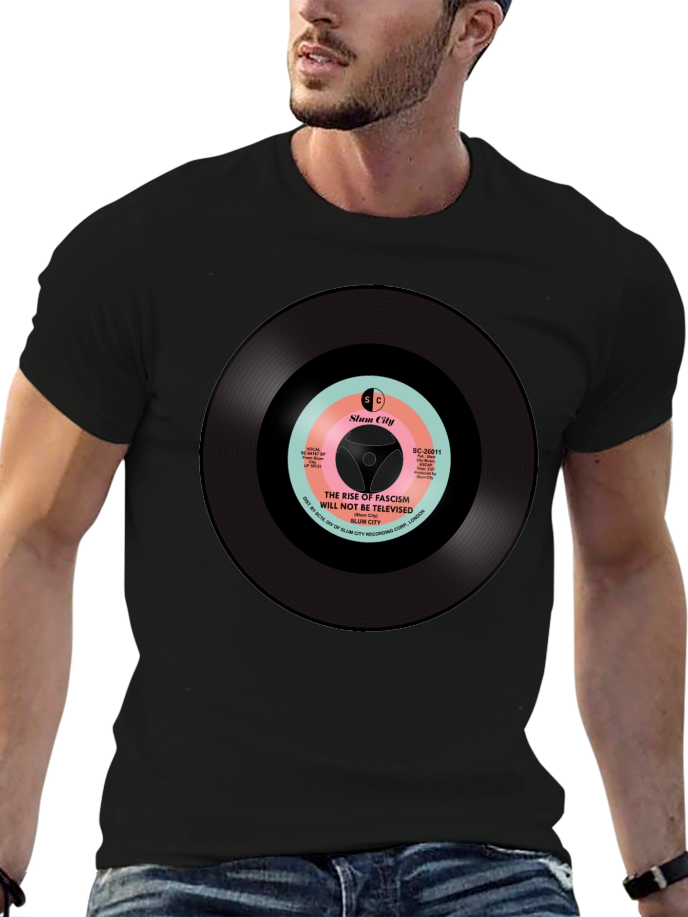 Slum City Rise of Fascism T-Shirt - Black