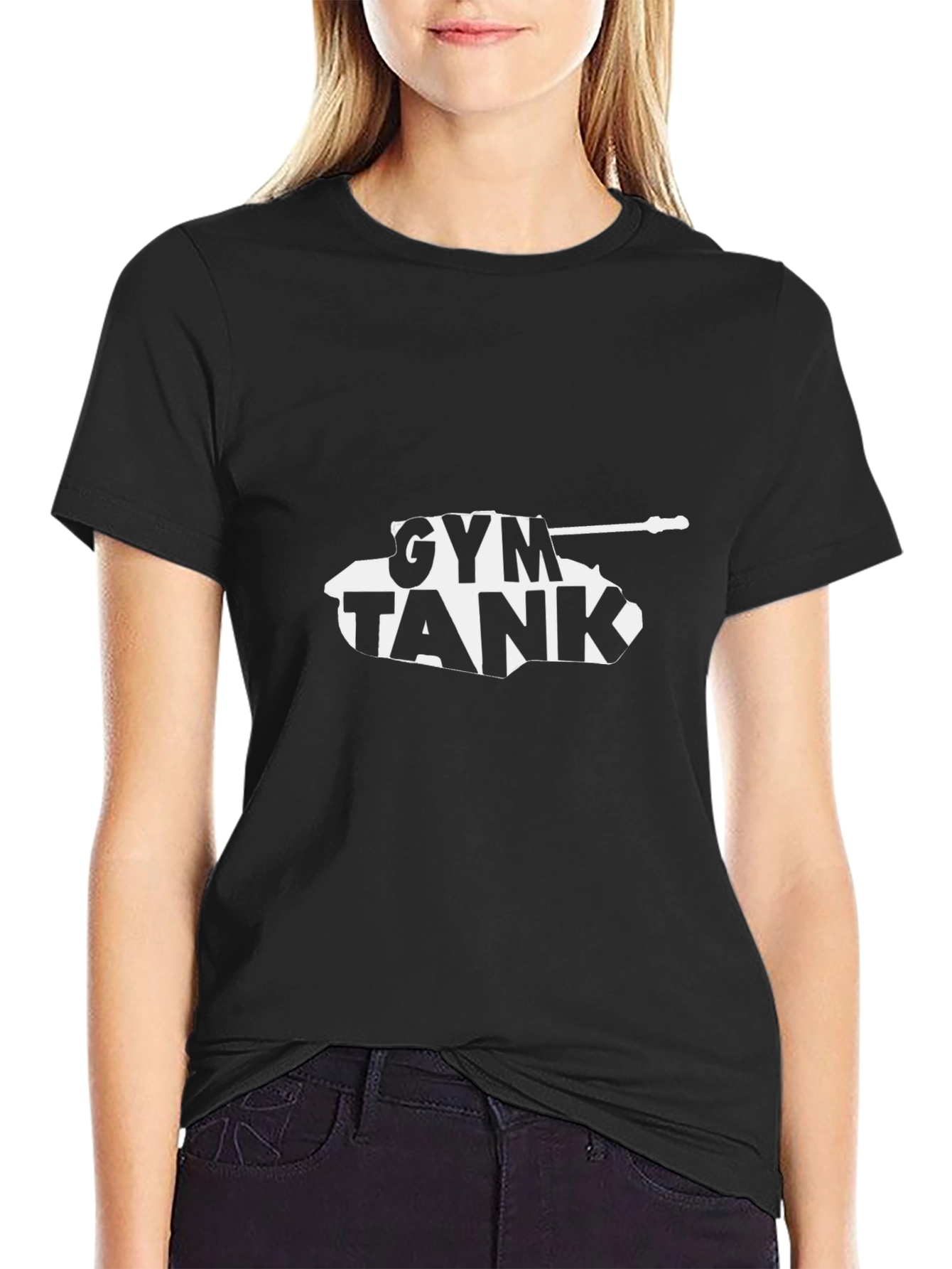 Gym Tank T-Shirt - Black Graphic Tee