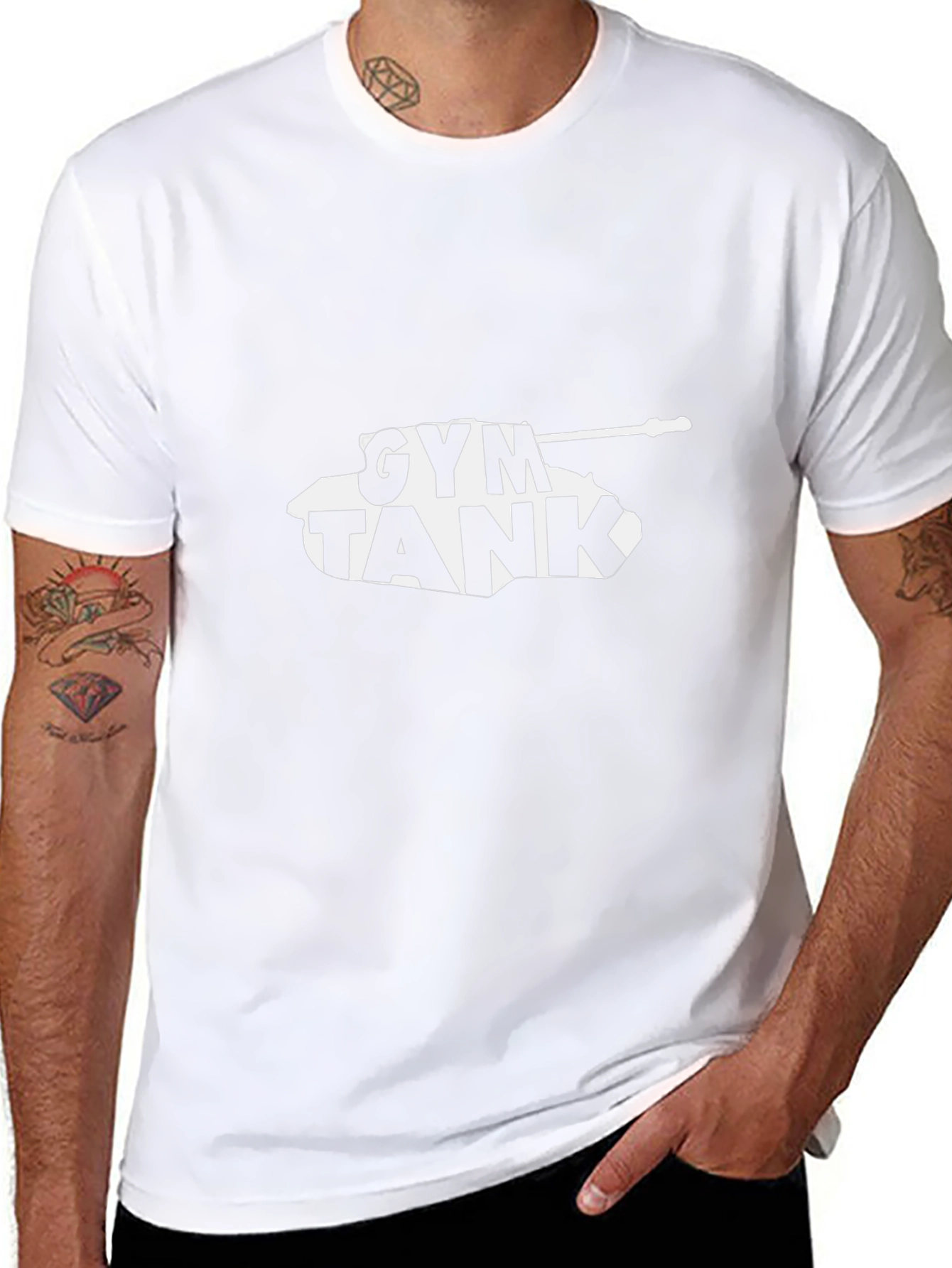 Gym Tank T-Shirt - Black Graphic Tee