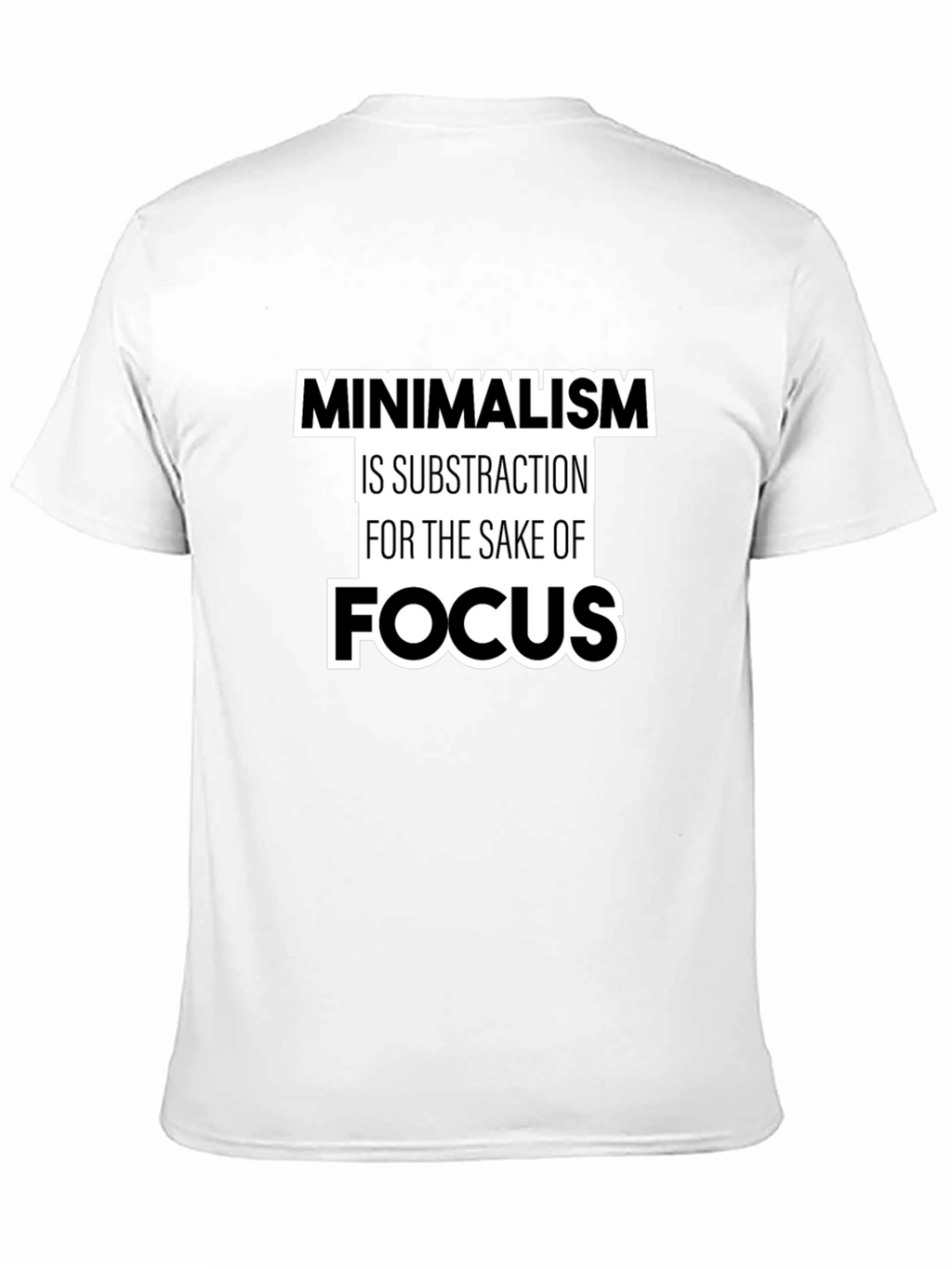 Minimalism Focus Graphic Tee - Stylish Black T-Shirt