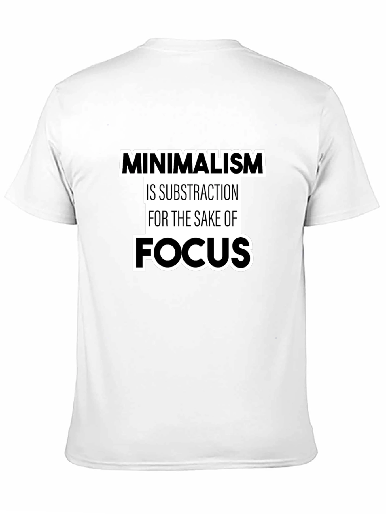 Minimalism Focus Graphic Tee - Stylish Black T-Shirt