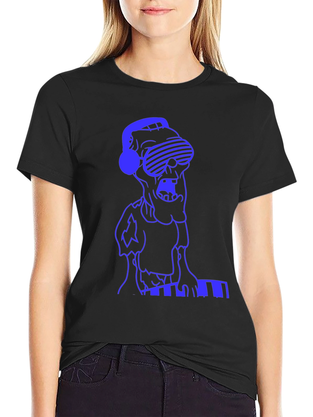 Zombie DJ T-Shirt - Black Cotton Graphic Tee