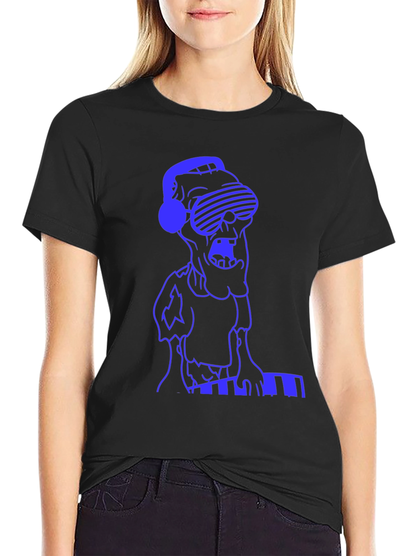 Zombie DJ T-Shirt - Black Cotton Graphic Tee
