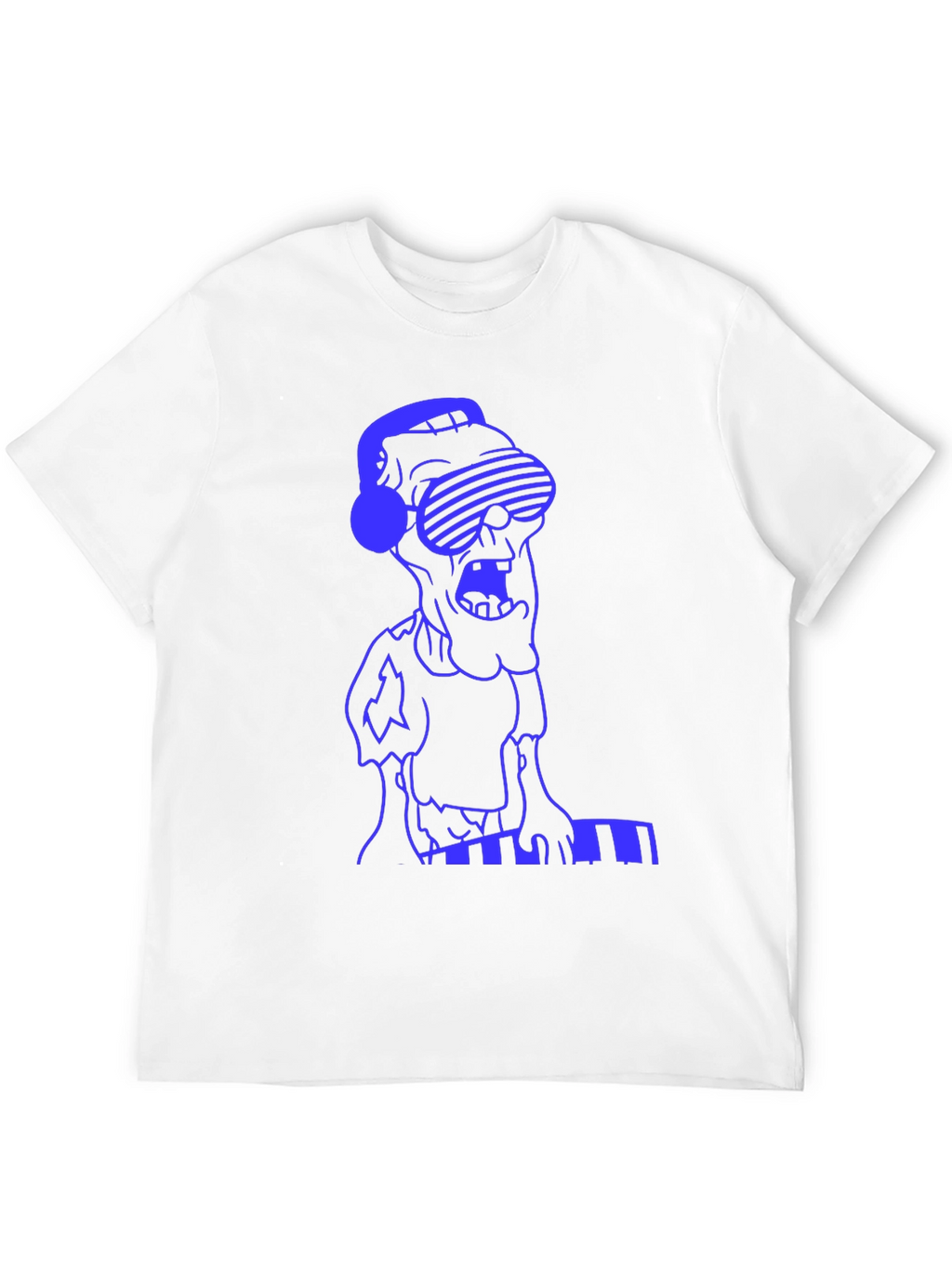 Zombie DJ T-Shirt - Black Cotton Graphic Tee