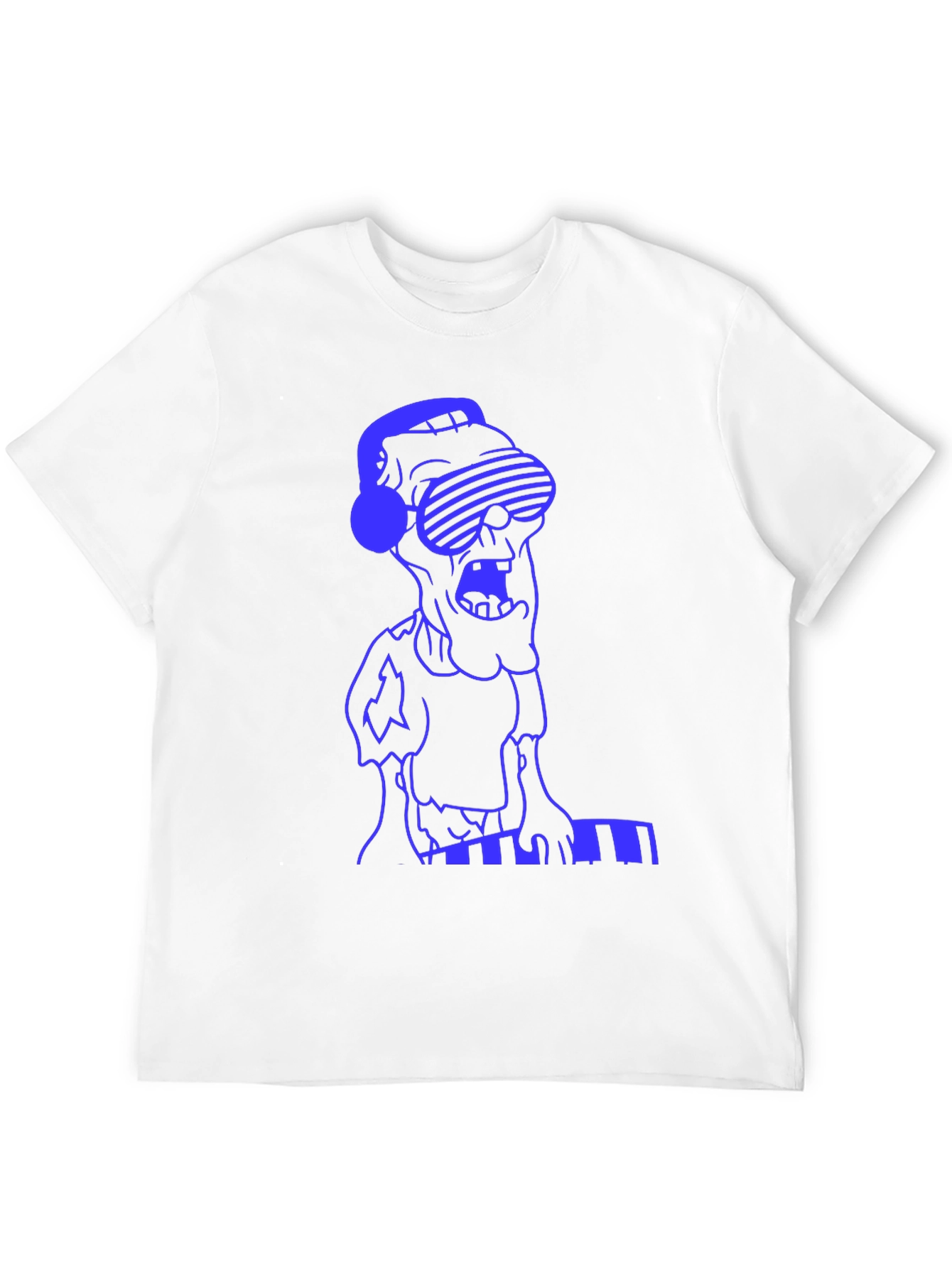 Zombie DJ T-Shirt - Black Cotton Graphic Tee