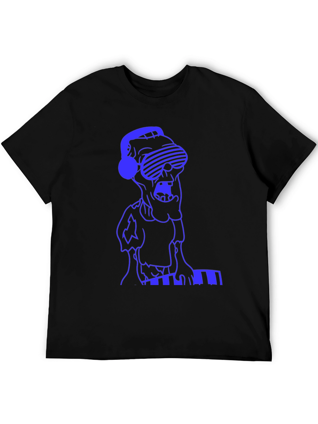 Zombie DJ T-Shirt - Black Cotton Graphic Tee