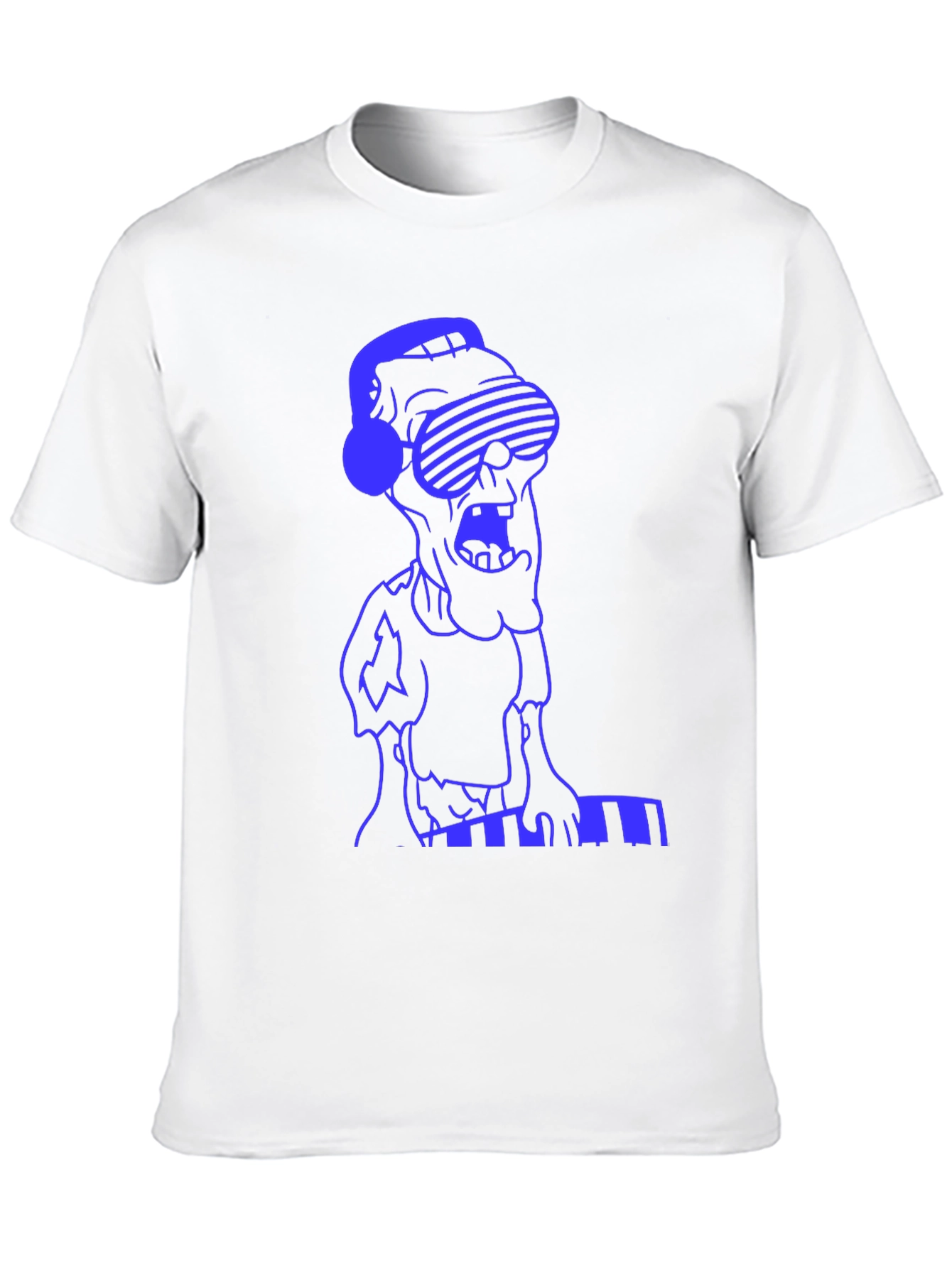 Zombie DJ T-Shirt - Black Cotton Graphic Tee