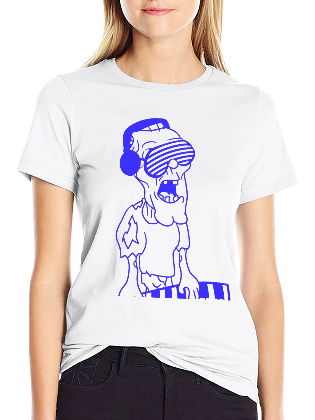 Zombie DJ T-Shirt - Black Cotton Graphic Tee