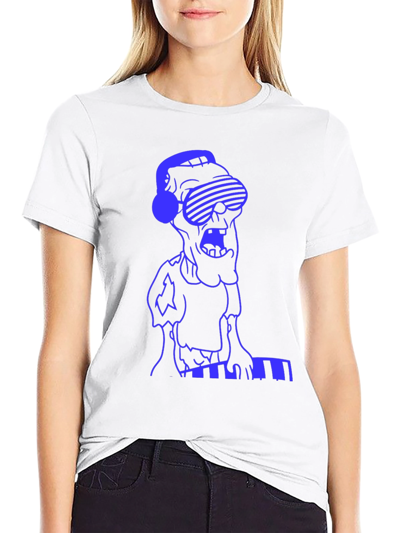 Zombie DJ T-Shirt - Black Cotton Graphic Tee