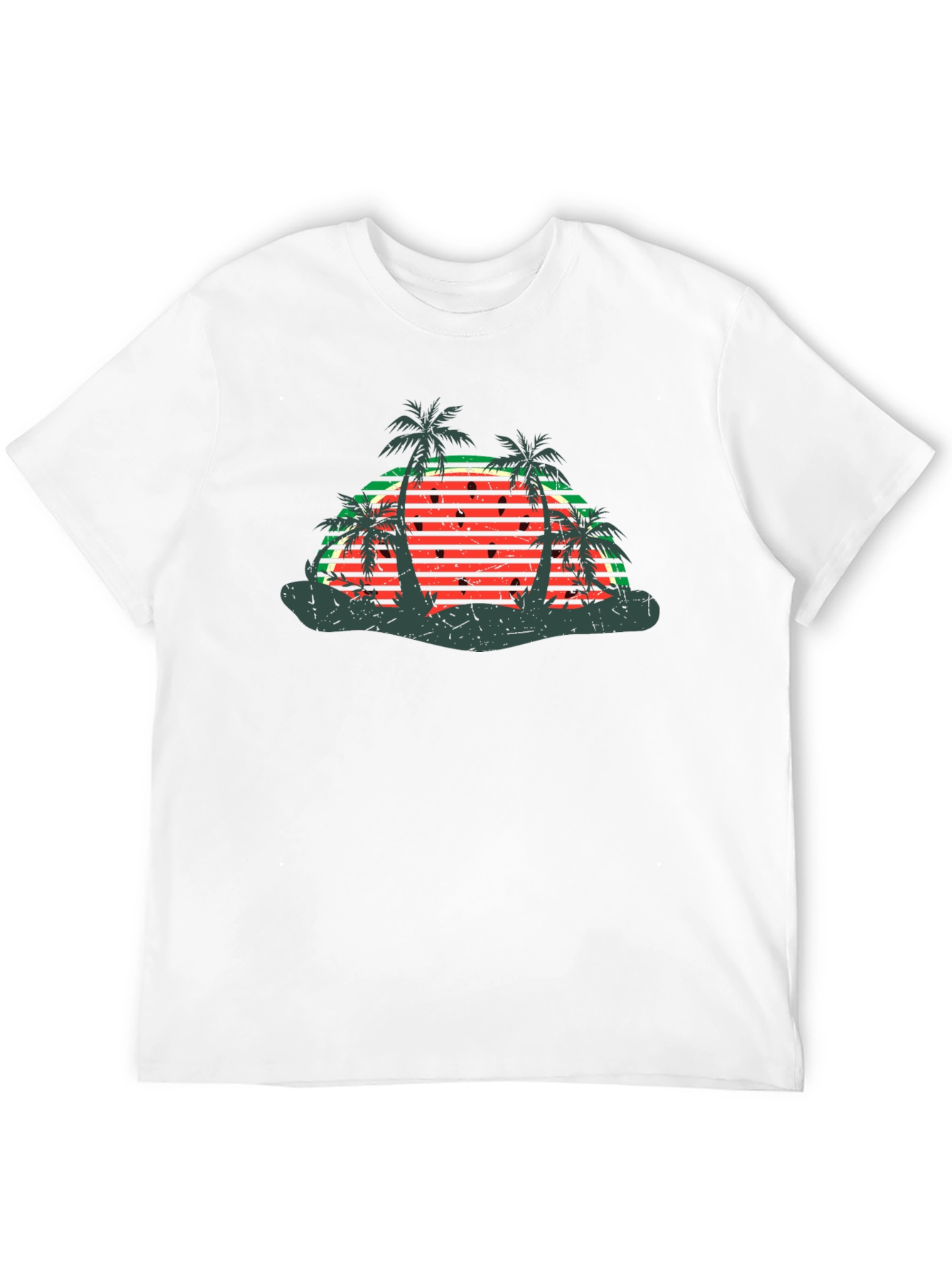 Retro Watermelon Palm Tree T-Shirt