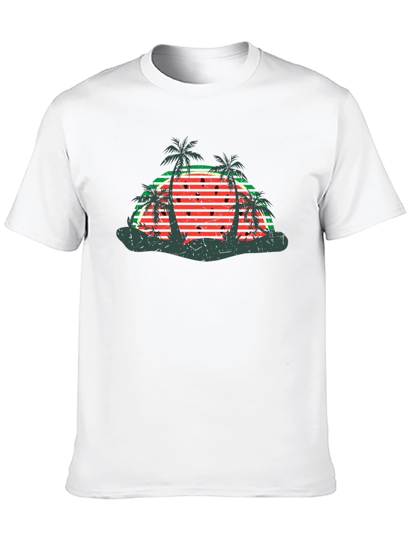 Retro Watermelon Palm Tree T-Shirt