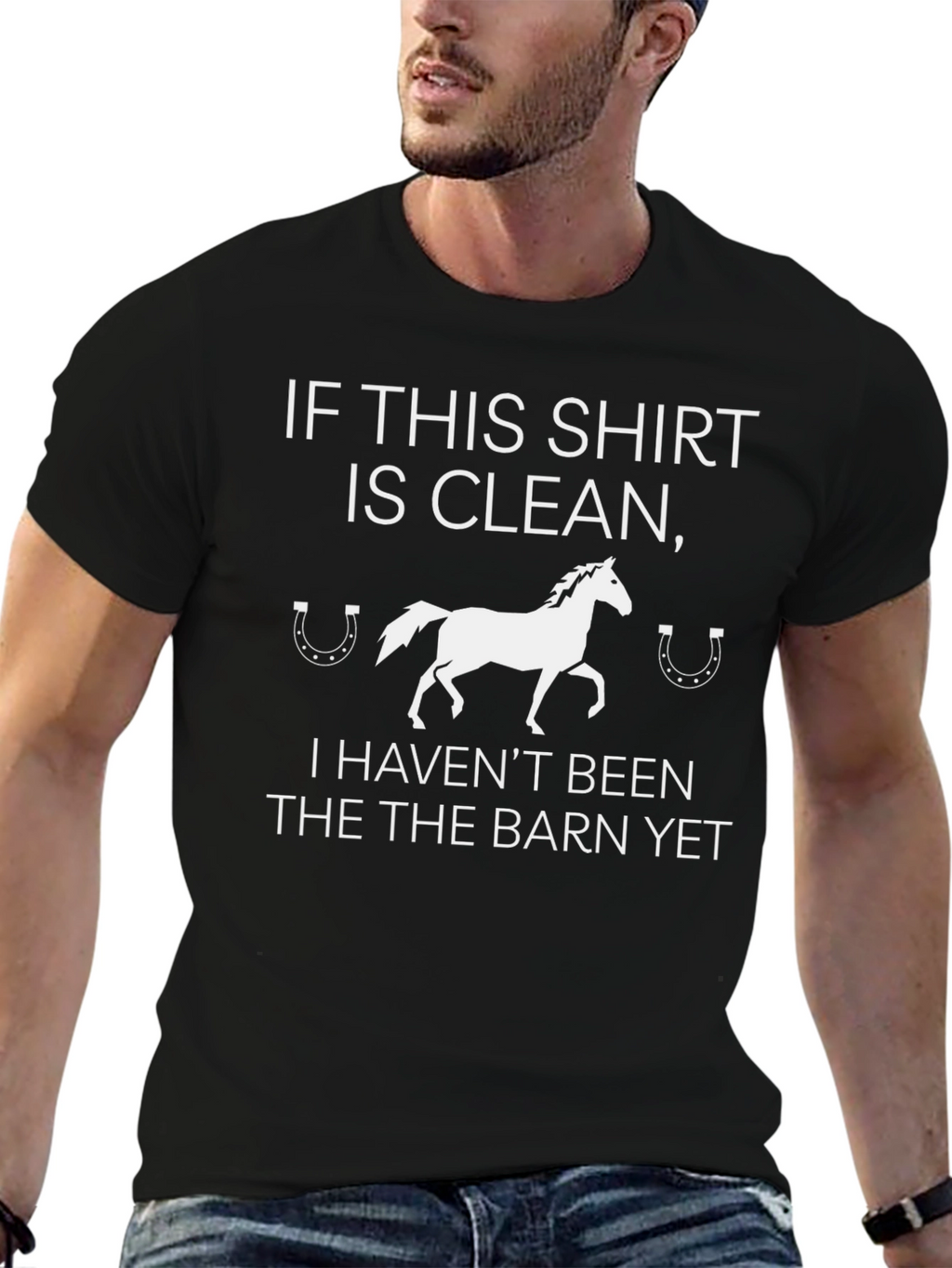 Funny Horse Barn Graphic T-Shirt