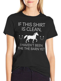 Funny Horse Barn Graphic T-Shirt