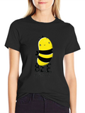 Bee Different Graphic Tee - Black Cotton T-Shirt