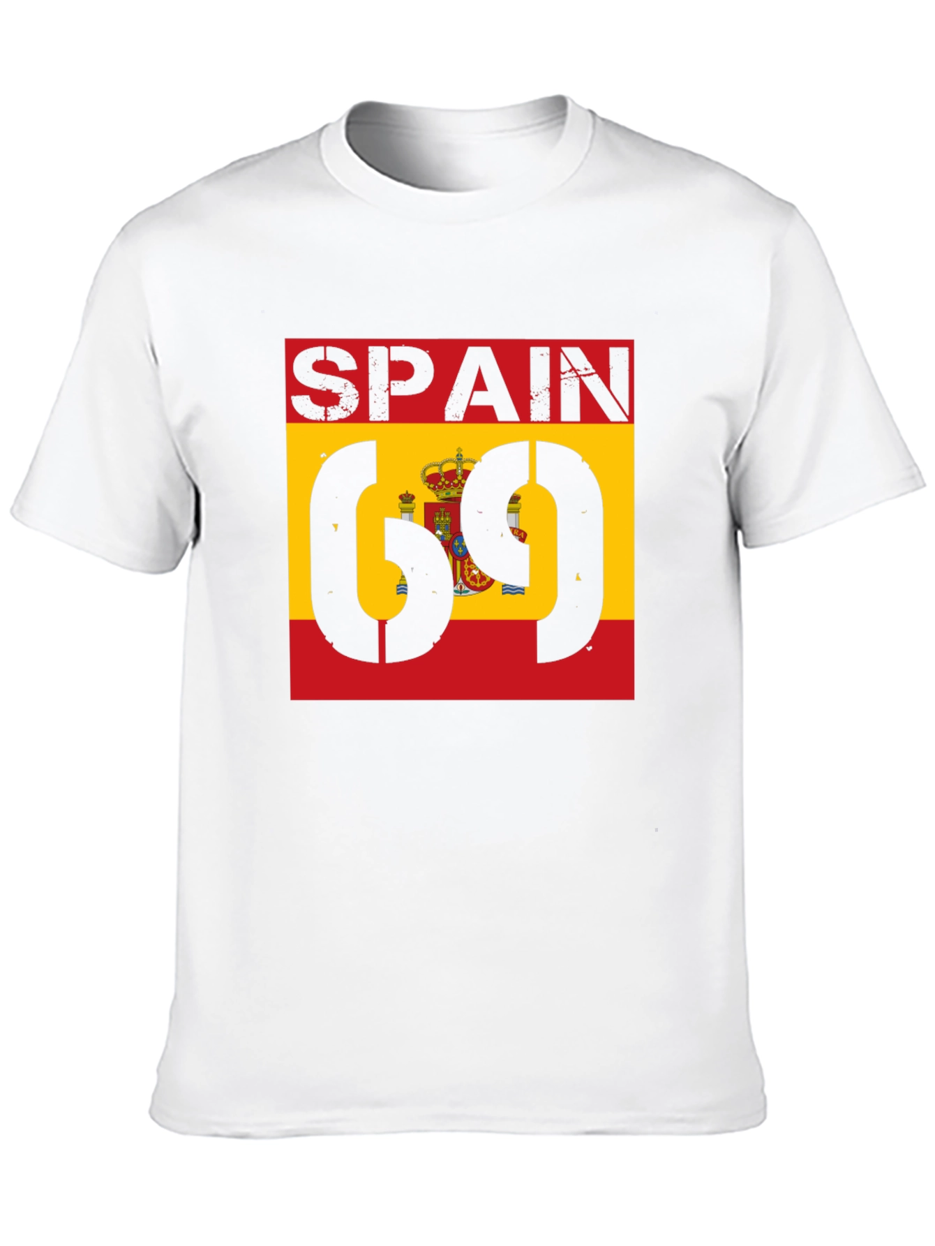 Spain Flag 69 T-Shirt - Black