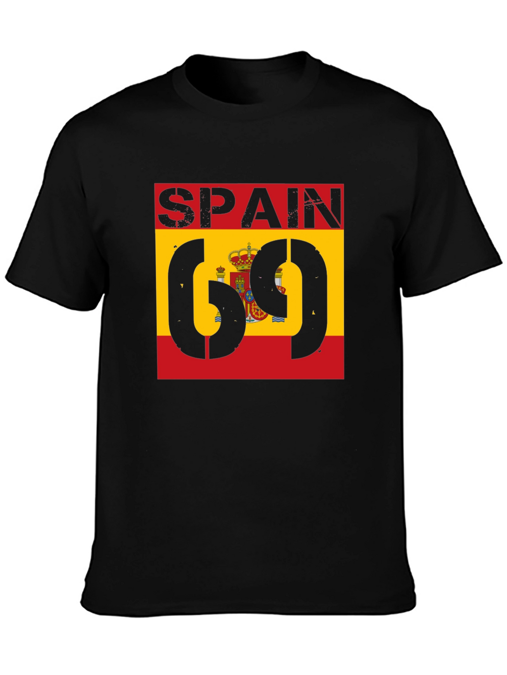 Spain Flag 69 T-Shirt - Black