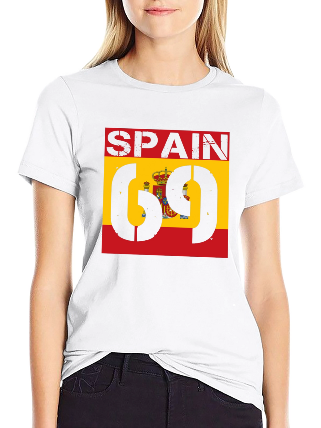 Spain Flag 69 T-Shirt - Black