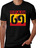 Spain Flag 69 T-Shirt - Black