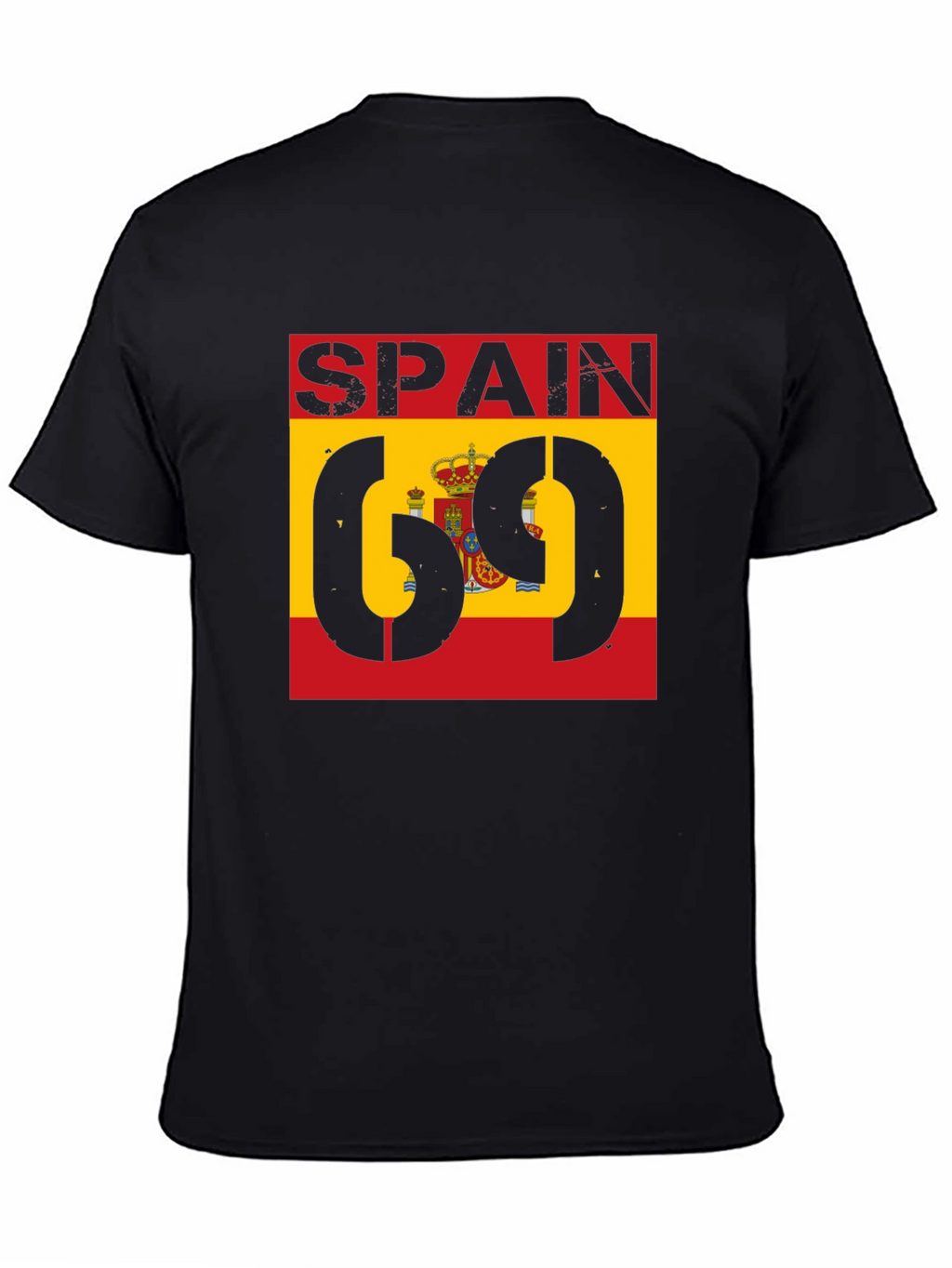 Spain Flag 69 T-Shirt - Black