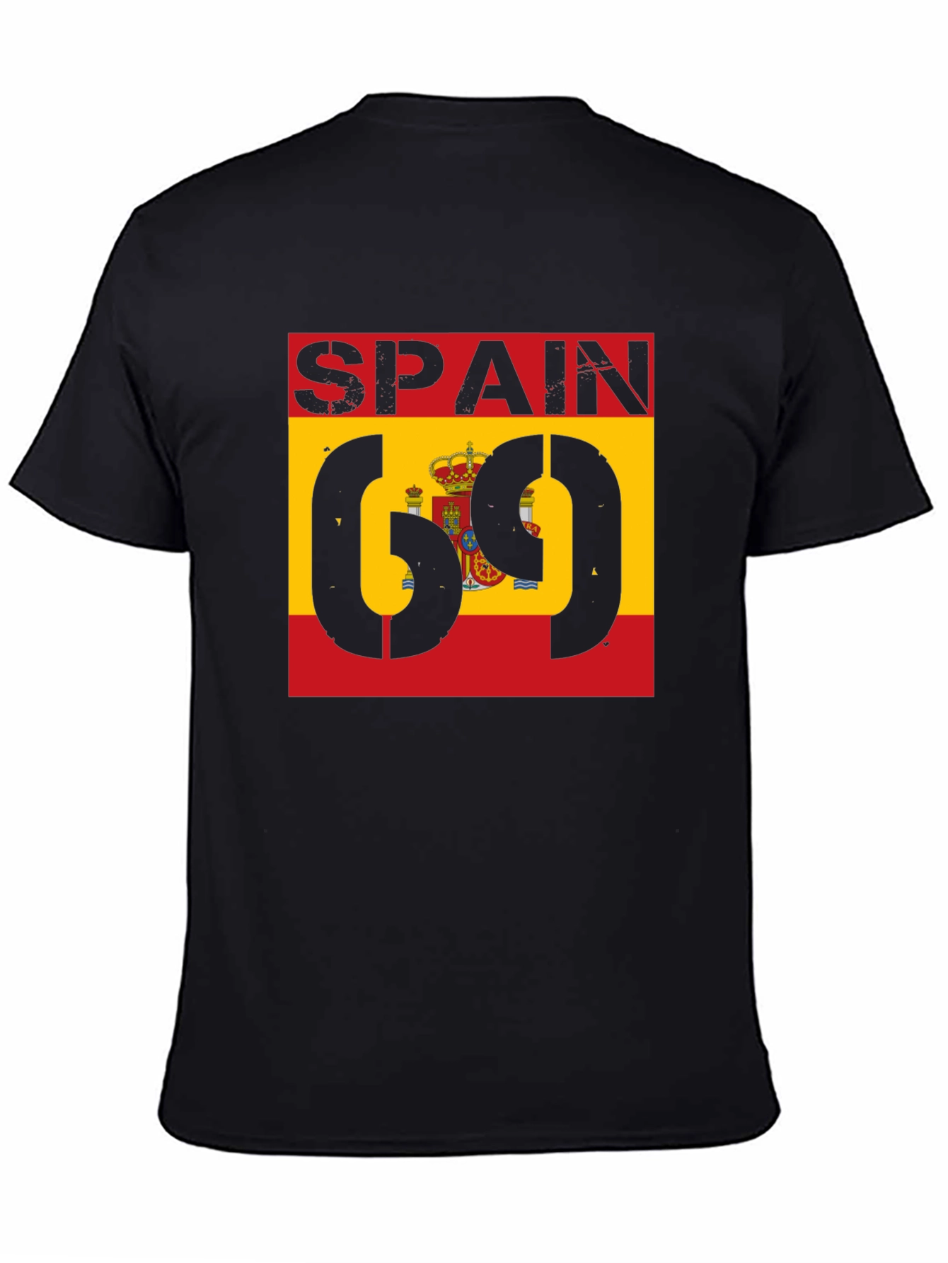 Spain Flag 69 T-Shirt - Black