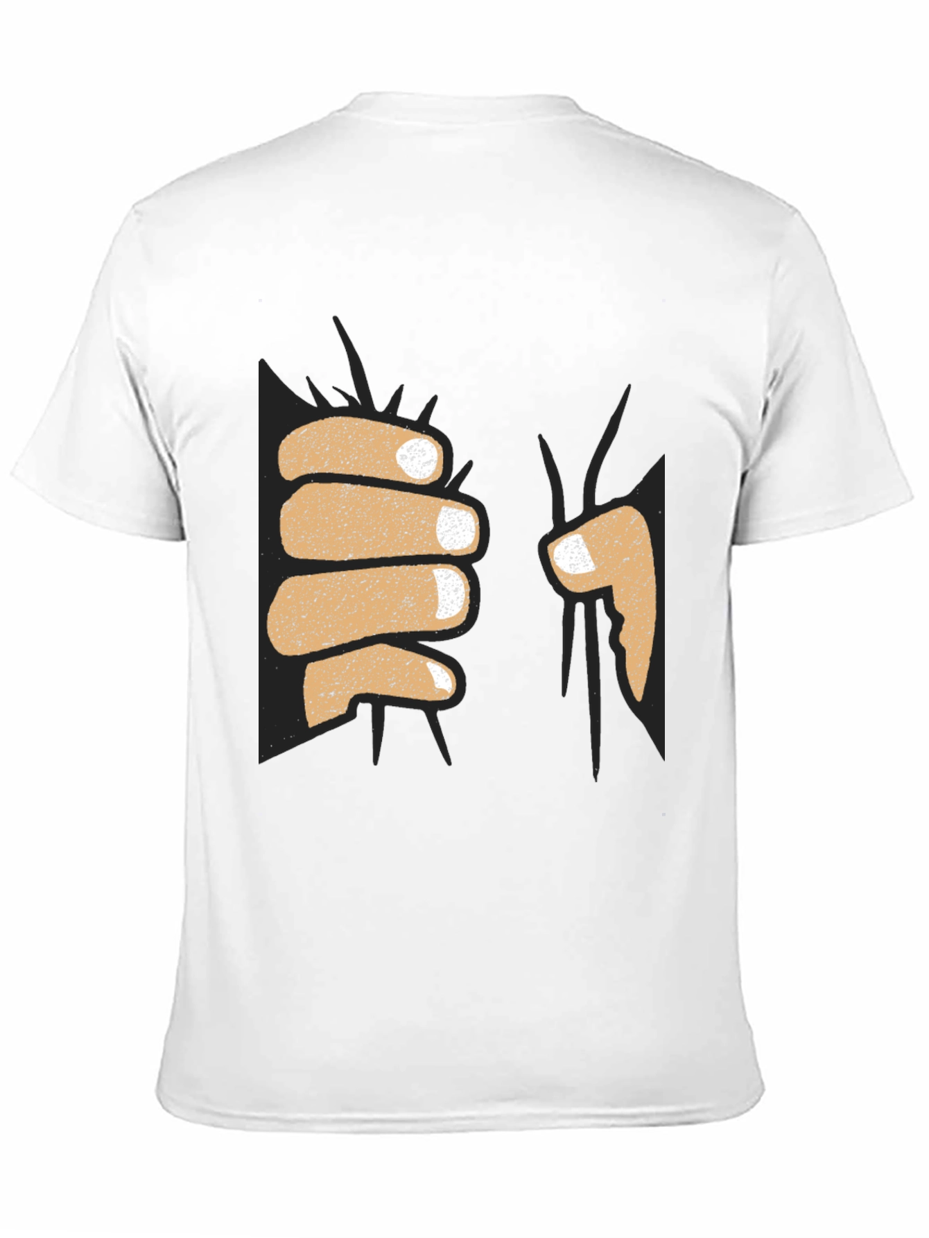 Funny Fist Bump Graphic Tee - Black Cotton T-Shirt
