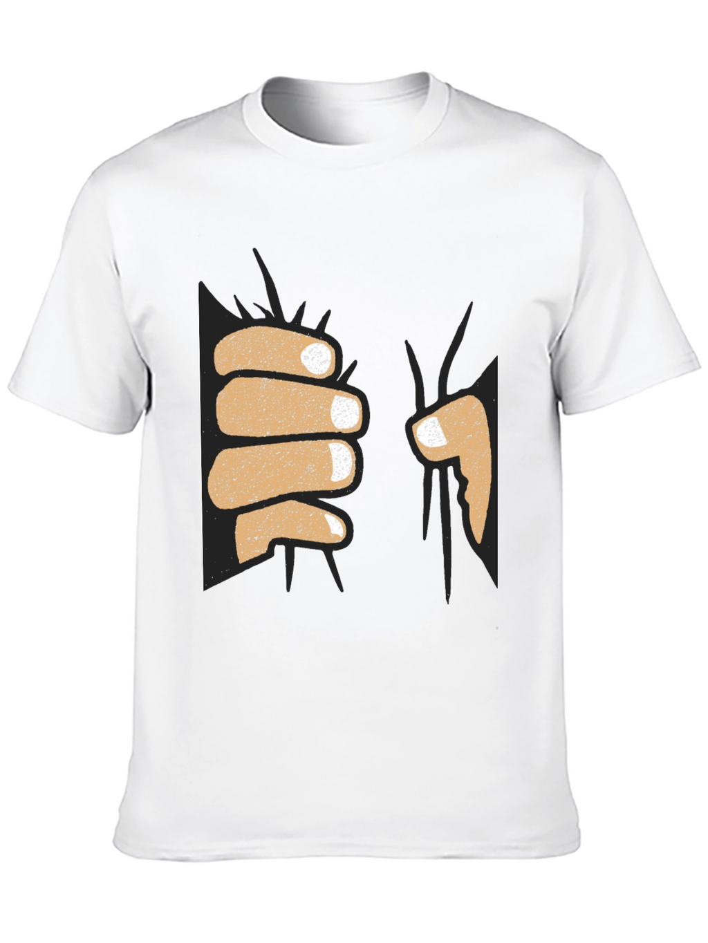 Funny Fist Bump Graphic Tee - Black Cotton T-Shirt