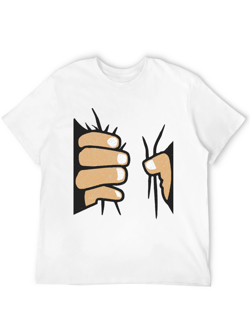 Funny Fist Bump Graphic Tee - Black Cotton T-Shirt