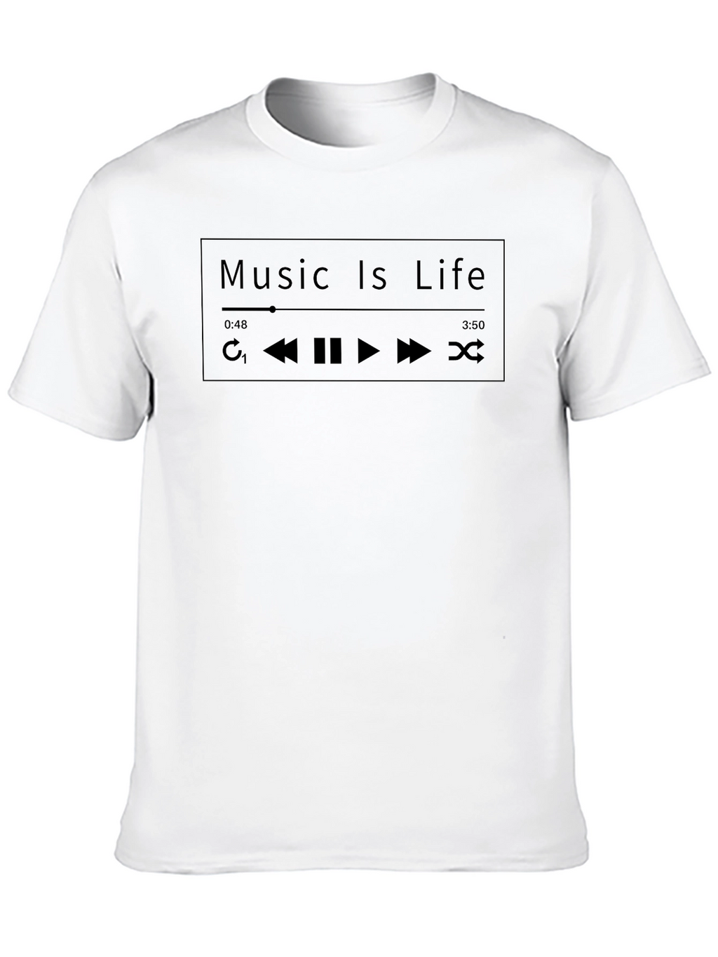 Music is Life T-Shirt - Black Graphic Tee
