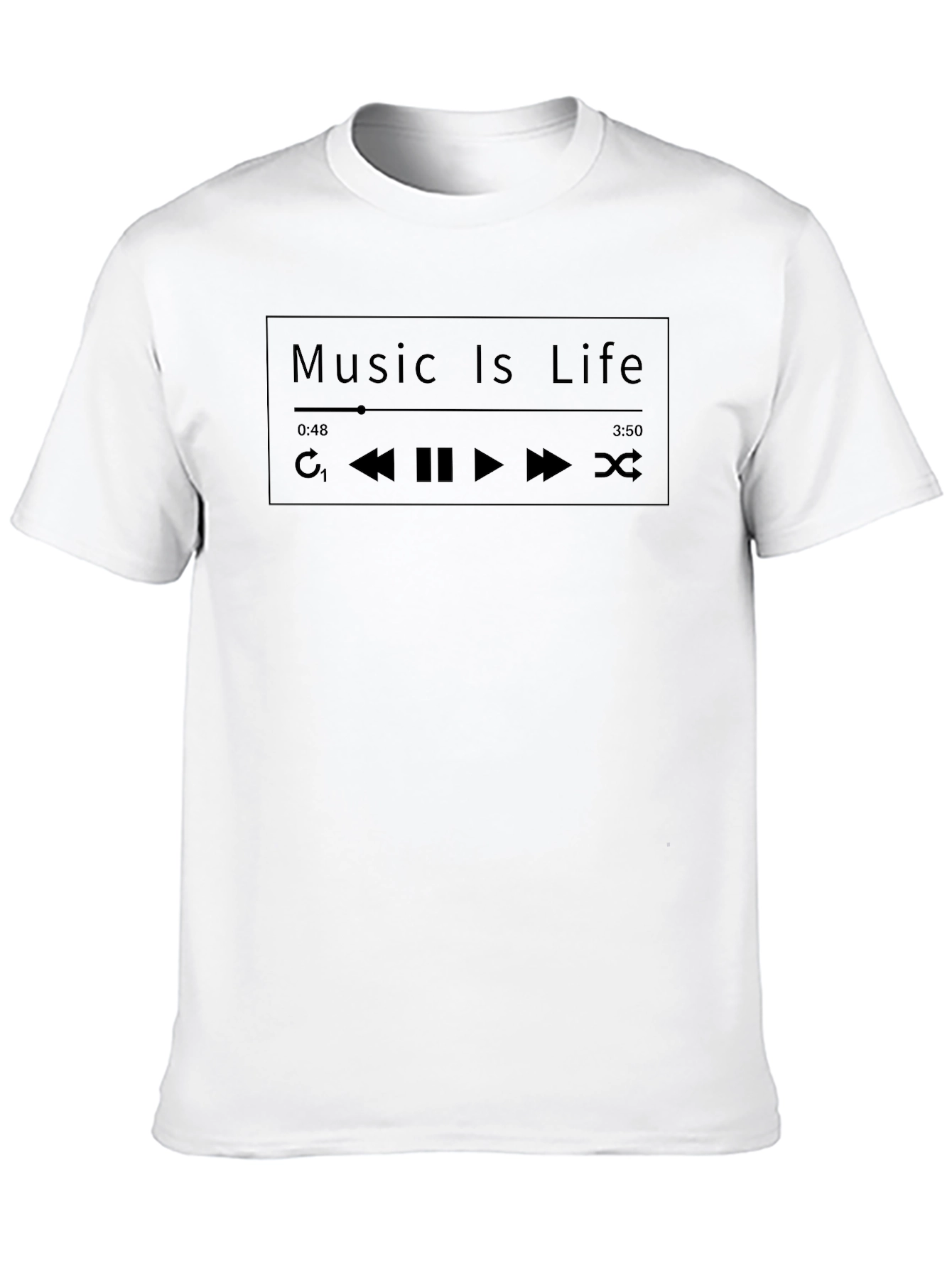Music is Life T-Shirt - Black Graphic Tee